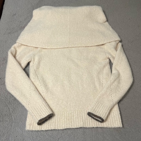 Proenza Schouler fold over textured Merino Wool/Alpaca blend sweater. - Picture 6 of 12